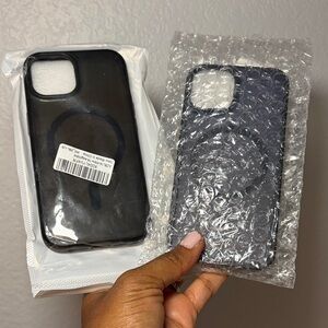 Bundle of 2 Magnetic Black Phone Cases for Iphone 14